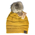 Girlie Girl Beanie W/Faux Fur Pom-HAT43-MUS