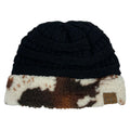 Girlie Girl Cow Beanie Black-HAT47-COWBLK