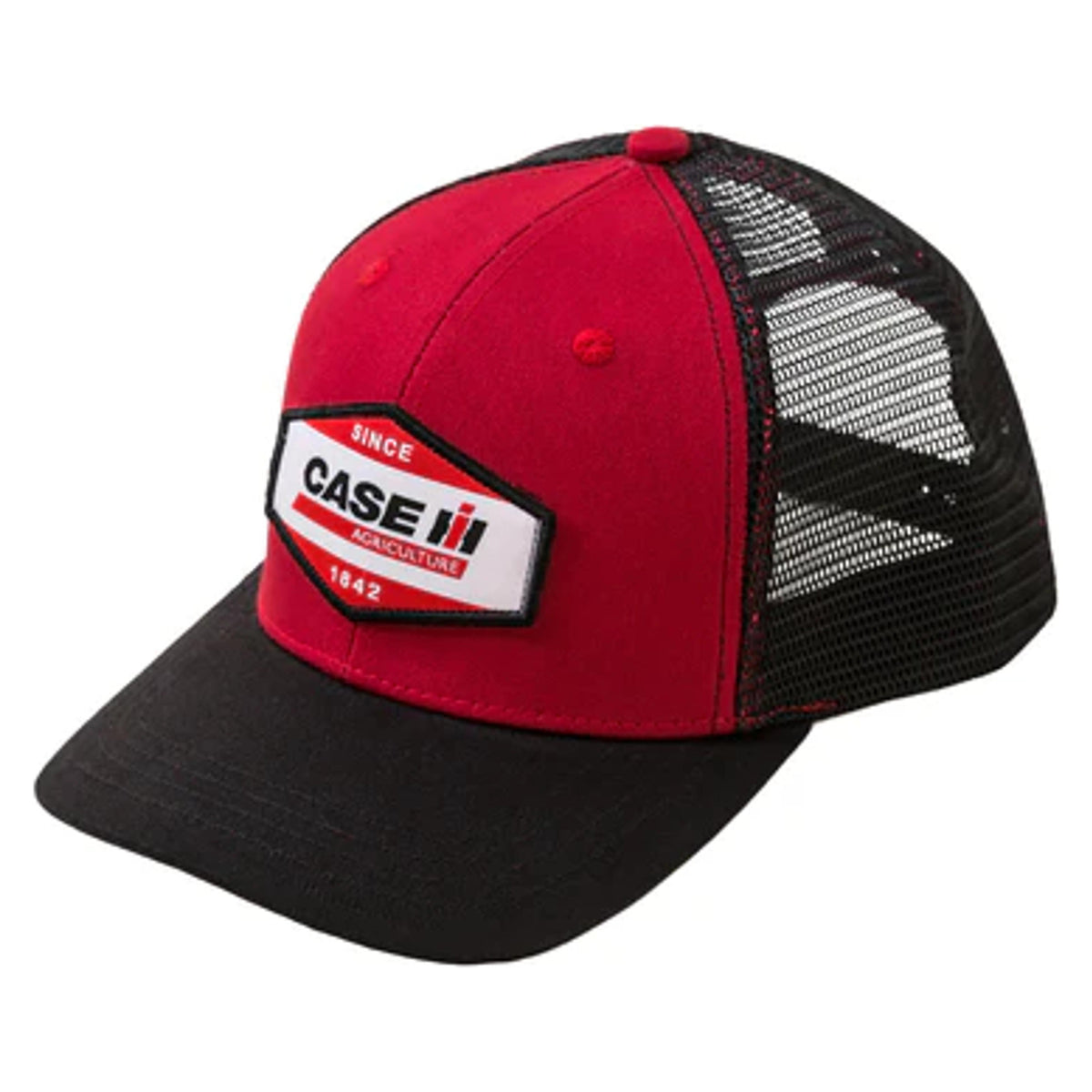 Case IH Two-Tone Red and Black Woven Patch Trucker