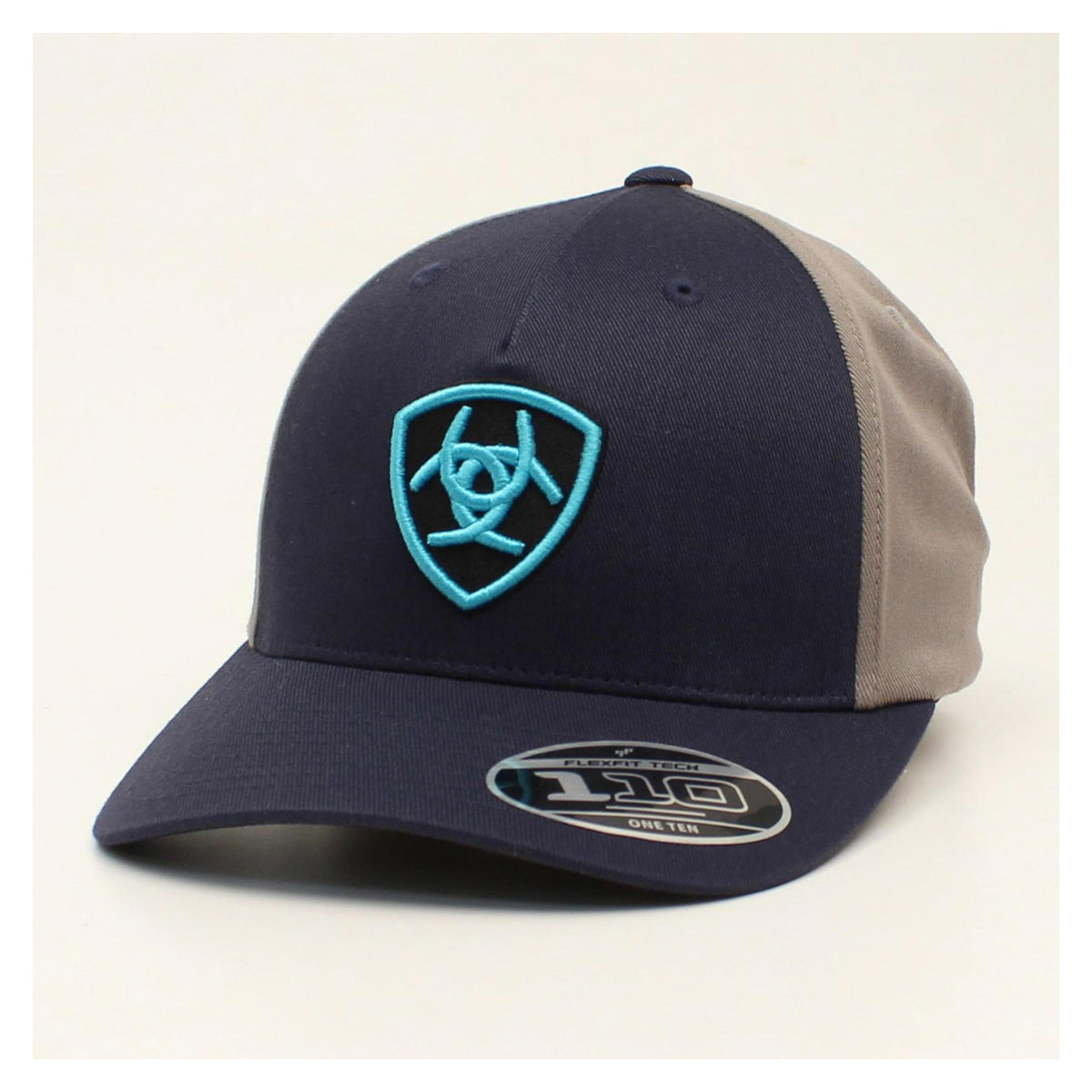 Ariat Mens Flexfit 110 Turquoise Shield Fabric Snapback Cap Navy-A300012303