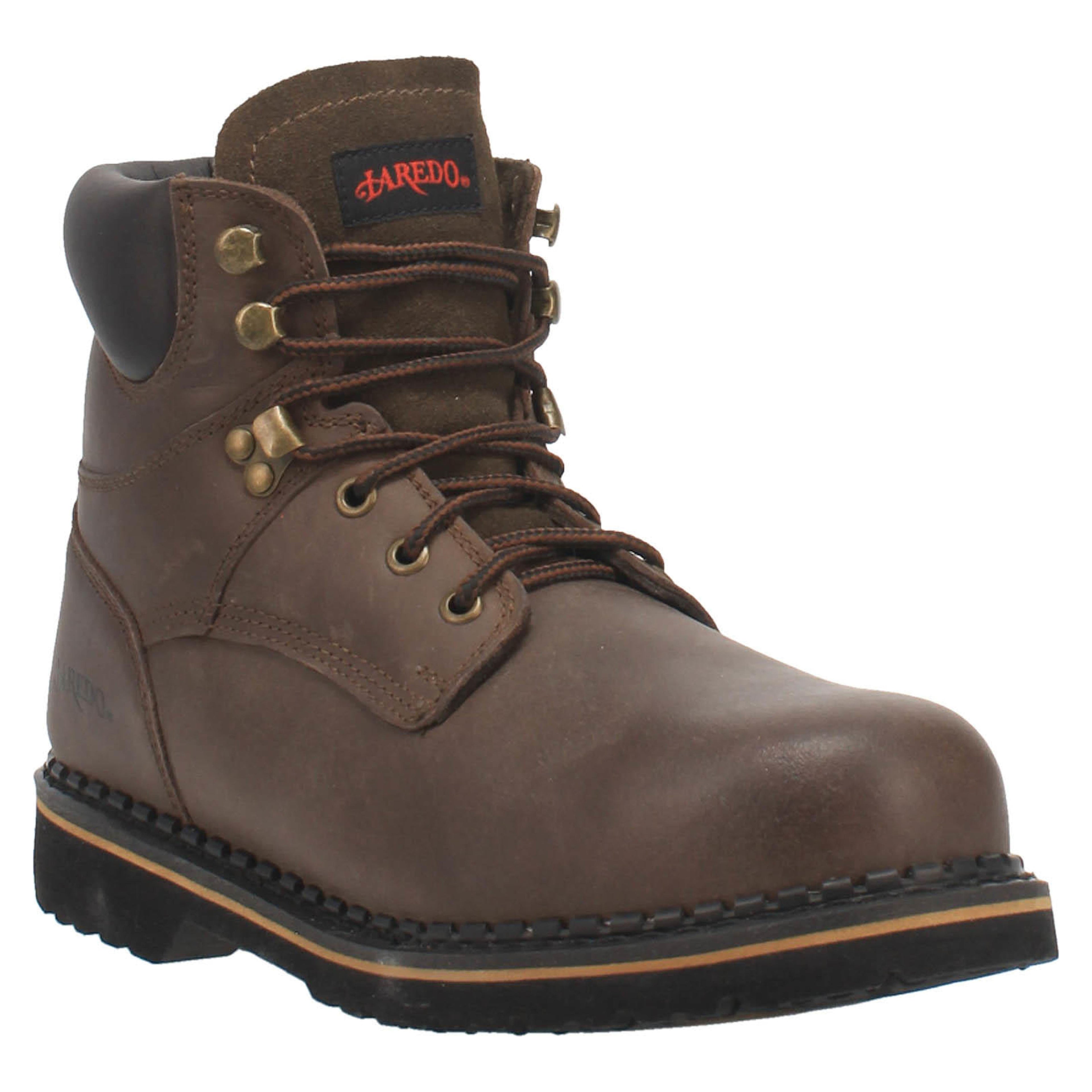 Laredo Mens Hub Tack-sftey Toe Western Lace-Up Boot-66344