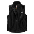 Carhartt Mens Washed Duck Mock Neck Sherpa-Lined Vest - Black-104277BLK