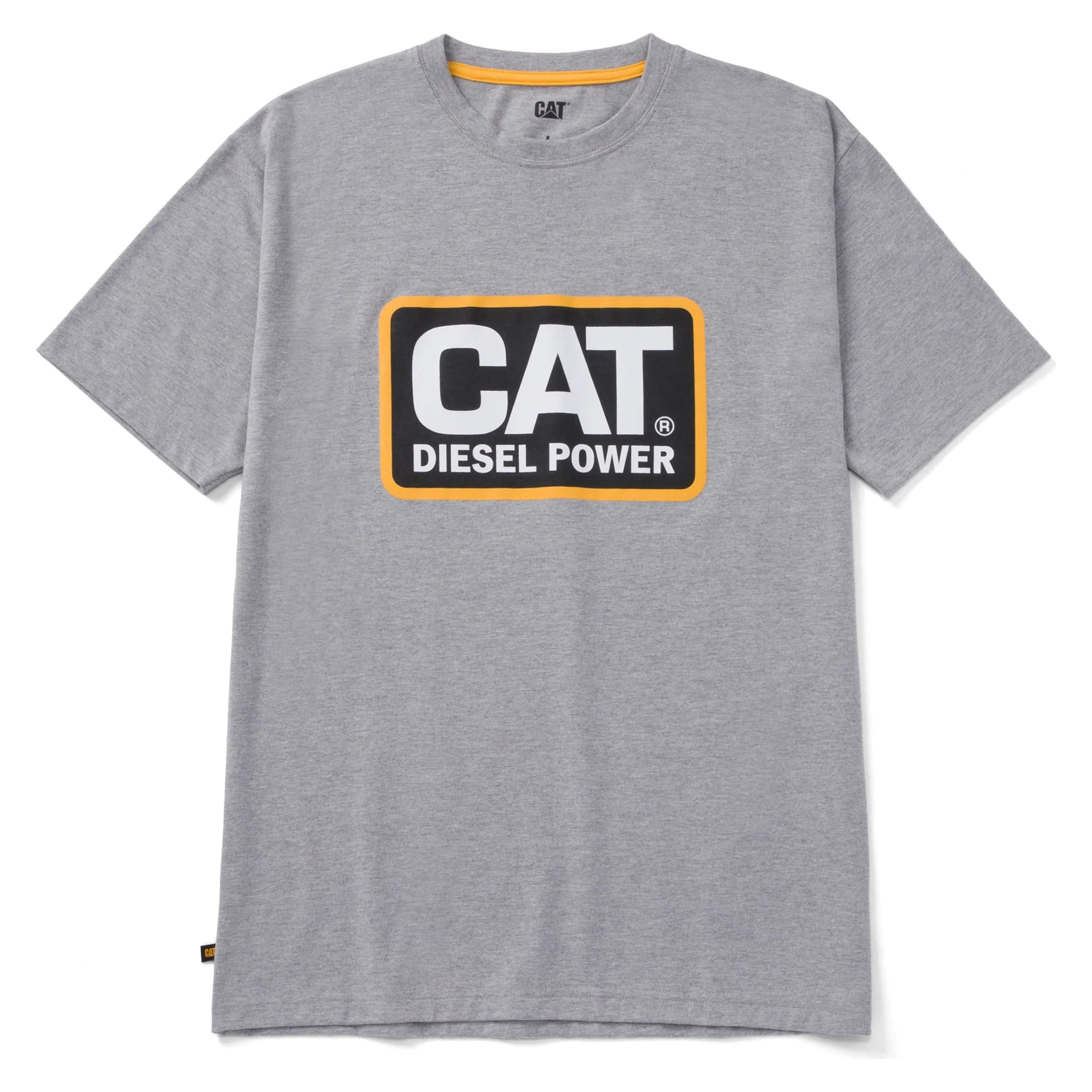 Caterpillar Mens Gray Diesel Power Tee-1510451-13091