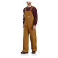 Carhartt Mens Zip To Thigh Bib Overall Carhartt Brown-104393BRN