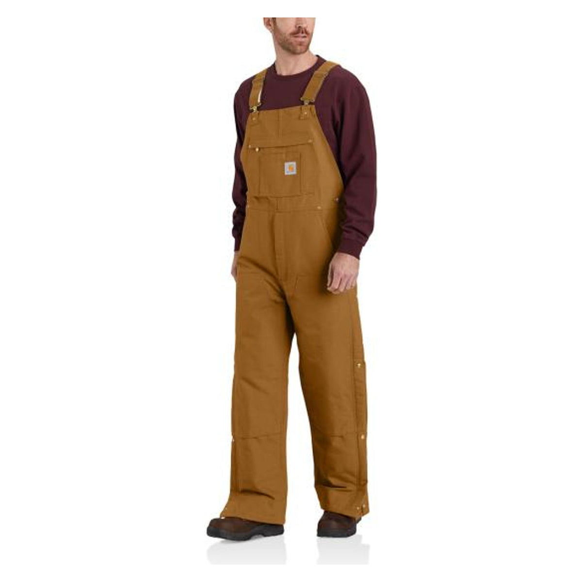 Carhartt Mens Zip To Thigh Bib Overall Carhartt Brown-104393BRN