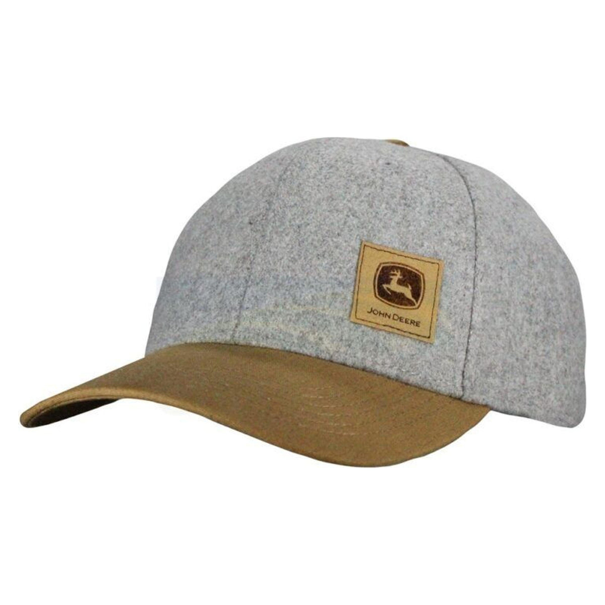 John Deere Faux Wool And Khaki Ball Cap-13080813OX