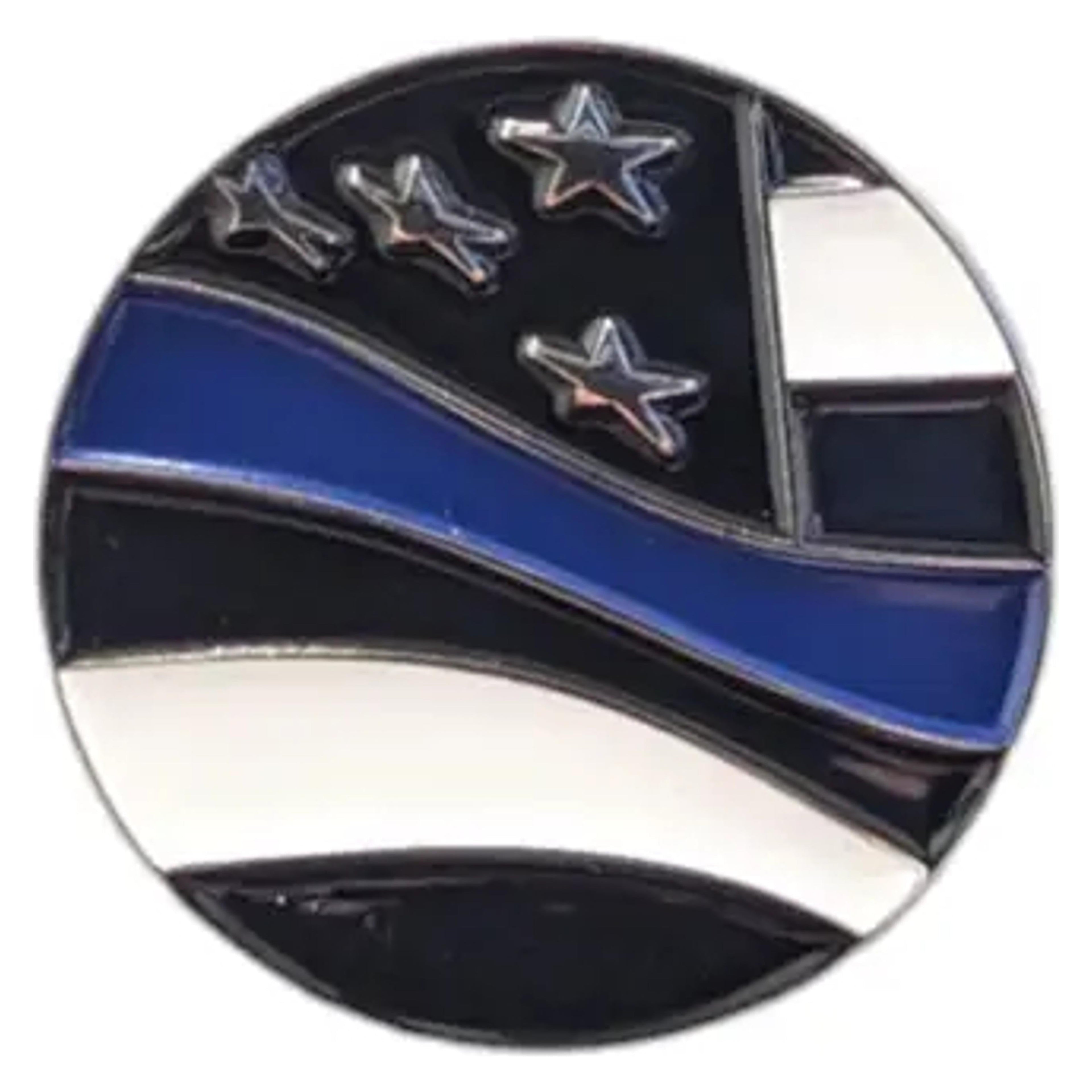 American Hat Maker Flag With Blue Line Hat Magnetic-810031-BLU
