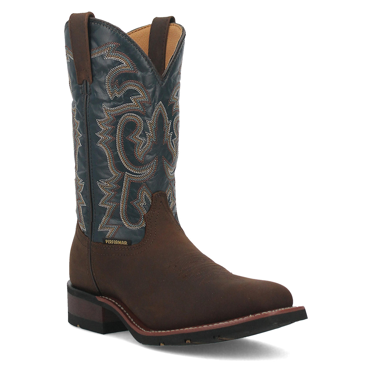 Laredo Mens Tan/blue Hamilton Western Cowboy Boot-7936