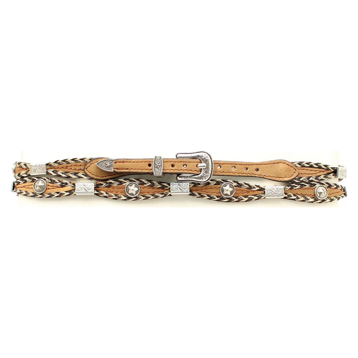 Twister Horsehair Trim Hatband Brown-0243402