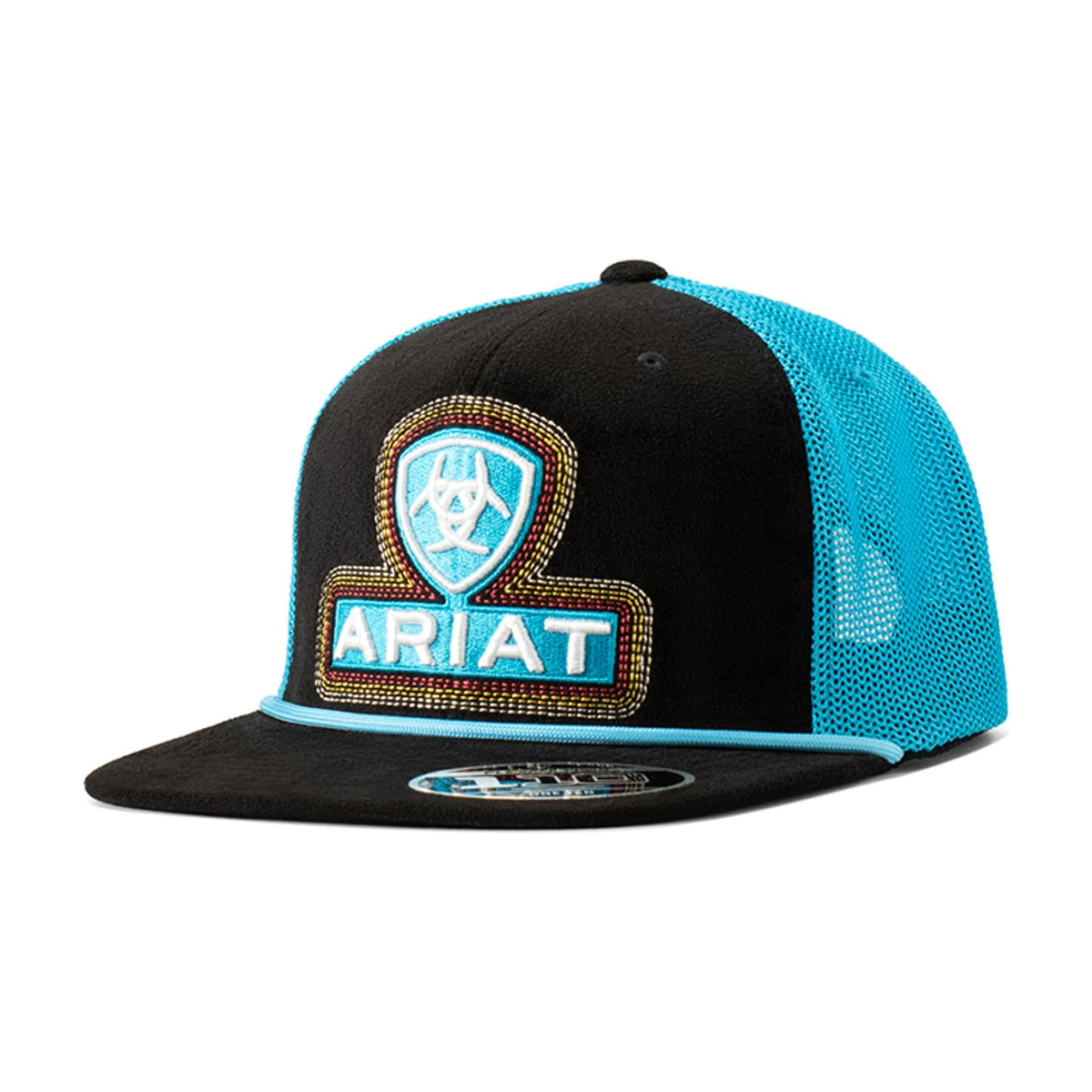 Ariat Flexfit 110 Roughout Braid Cap Black Turquoise-A300083663