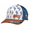 Ariat Womens Cactus Print Mesh Snapback Cap White-1512605