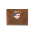 Ariat Bifold Wallet American Flag Embroidered Aged Bar-A35549217