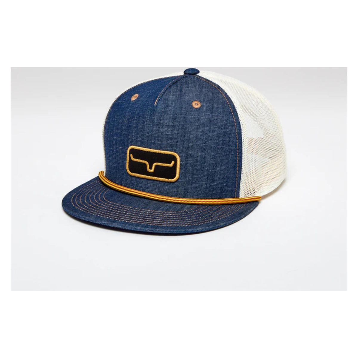 Kimes Ranch Workhard Trucker-Hat-Denim-F22-202034