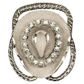 Western Express Sliver Hat Scarf With Crystals-SS-8428-S