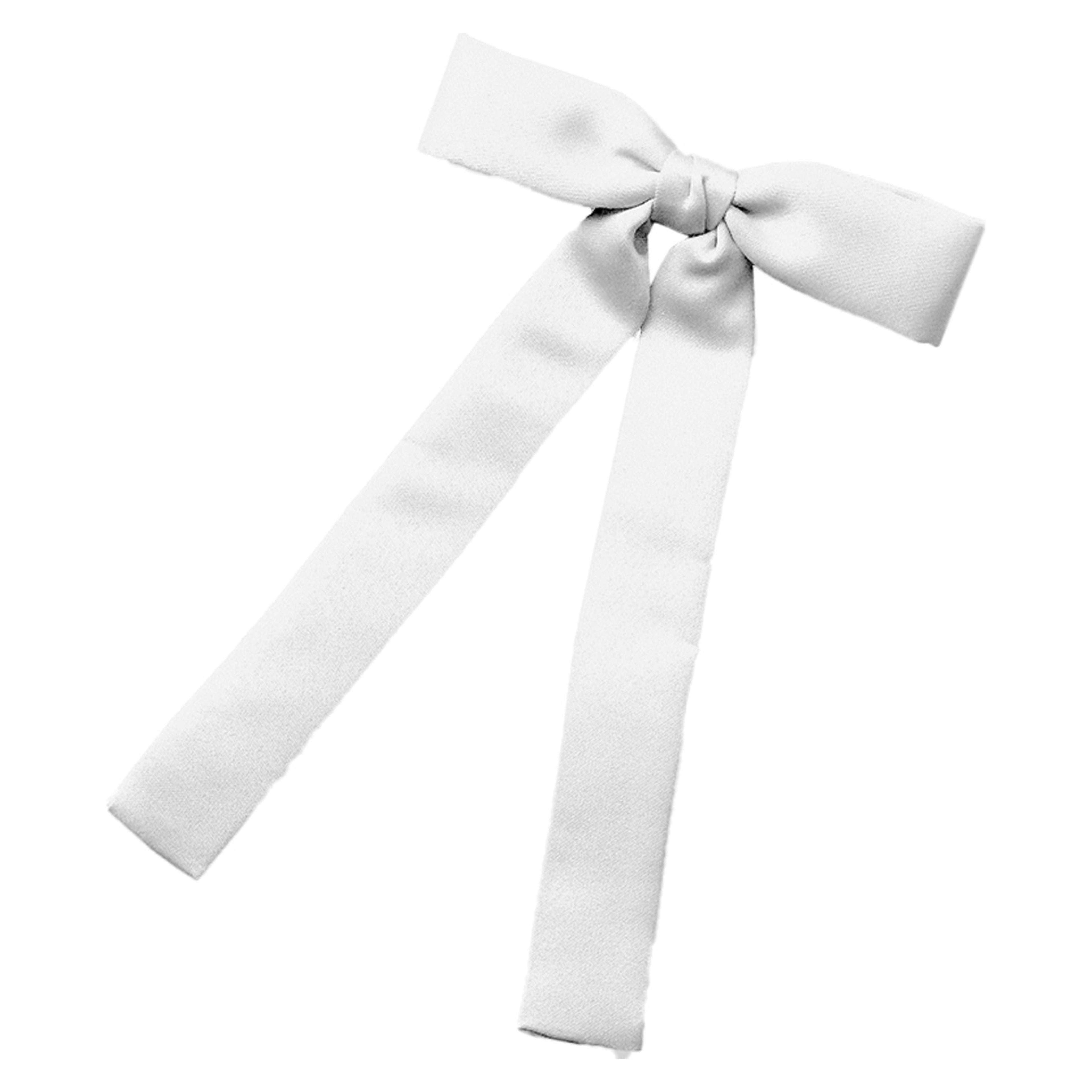 Western Express White Colonel Tie/Clip-T-124W