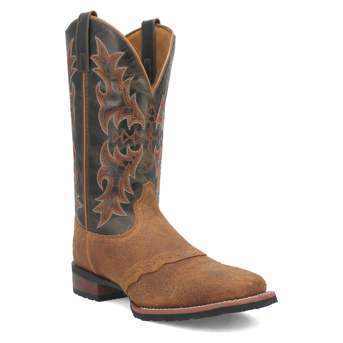 Laredo Mens Castillo Leather Boot - Tan/olive Western-7727