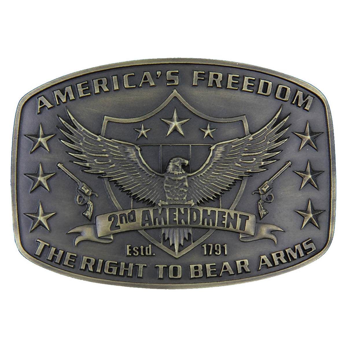 Montana Silversmiths 2nd Amendment Heritage Attitude Buckle-A272