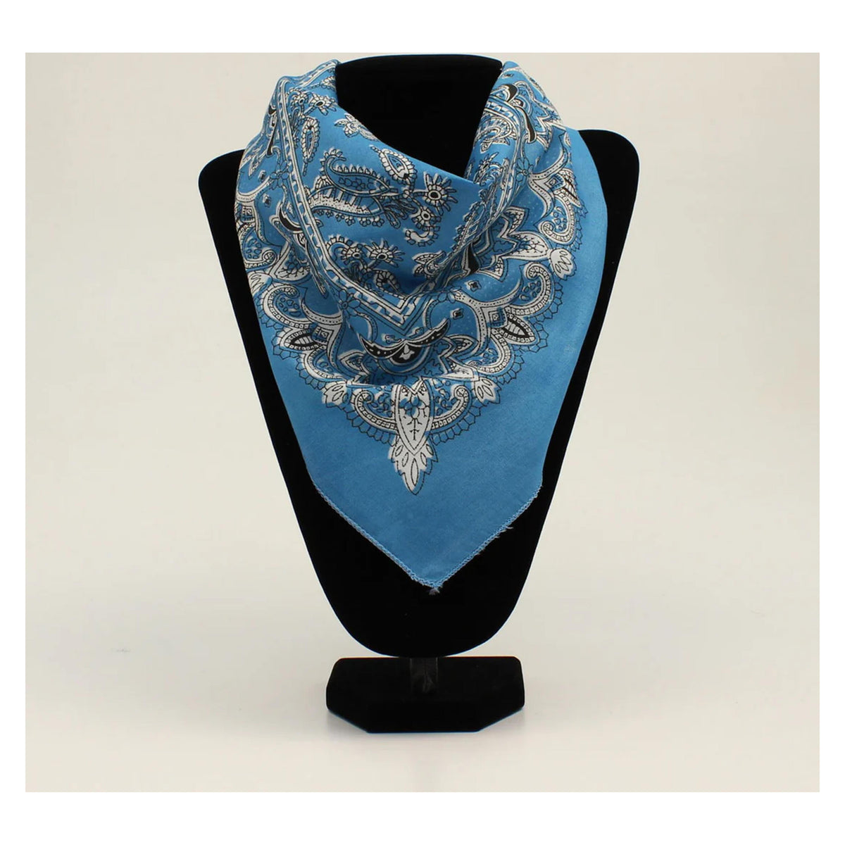 M&F Western 24-Inch Assorted Pattern Polyester Bandana Light Blue-1008013