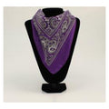 M&F Western 24-Inch Assorted Pattern Polyester Bandana Purple-1008016