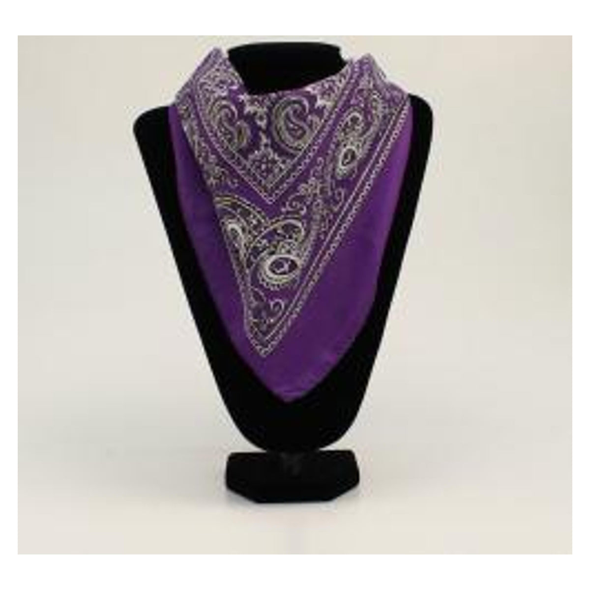 M&F Western 24-Inch Assorted Pattern Polyester Bandana Purple-1008016