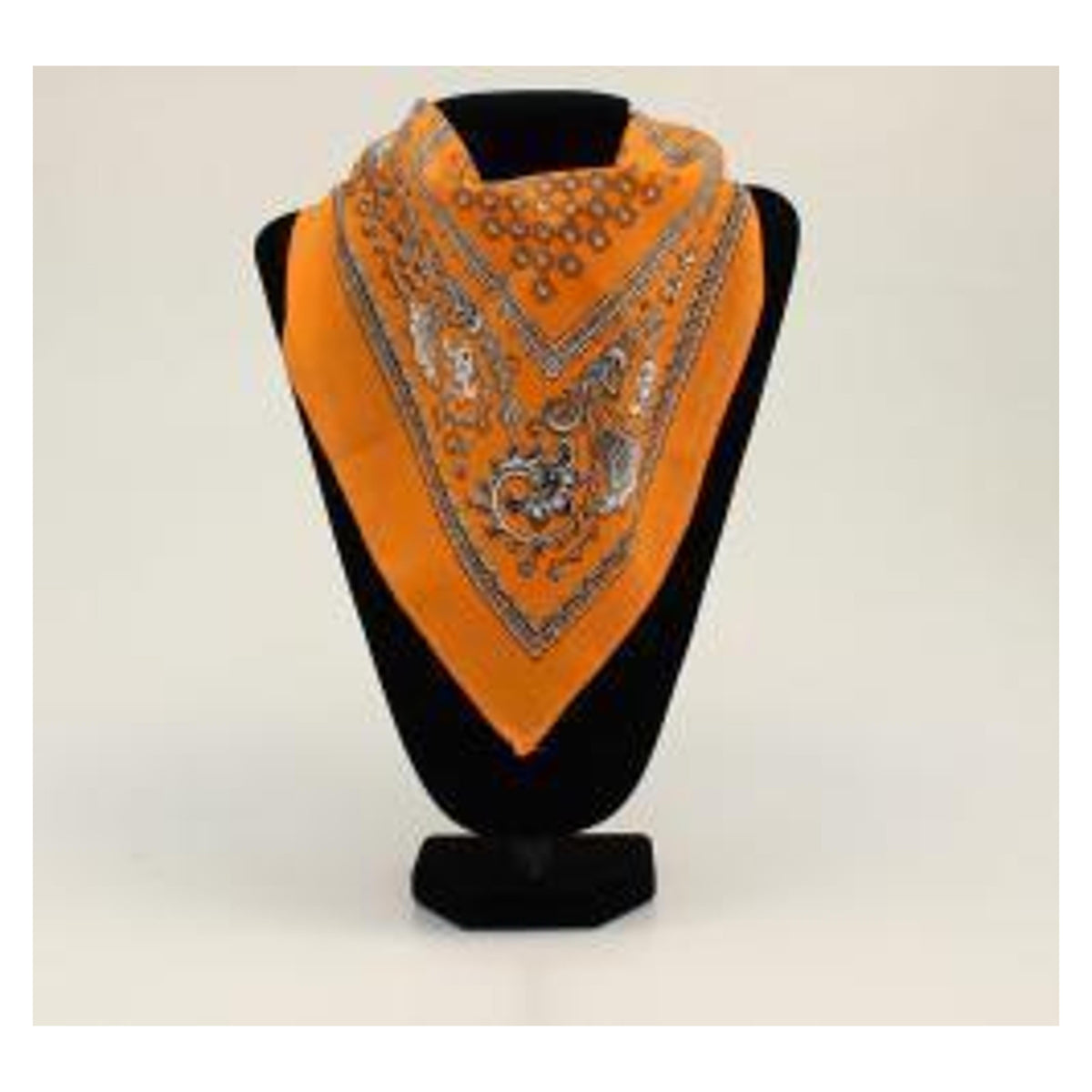 M&F Western 24-Inch Assorted Pattern Polyester Bandana Orange-1008026