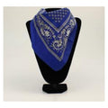 M&F Western 24-Inch Assorted Pattern Polyester Bandana Blue-1008027
