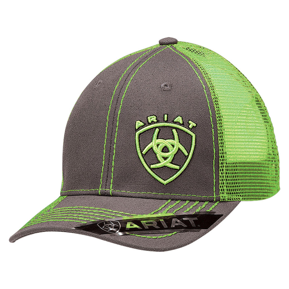 Ariat Mens Shield Mesh Snapback Cap Lime-1595123