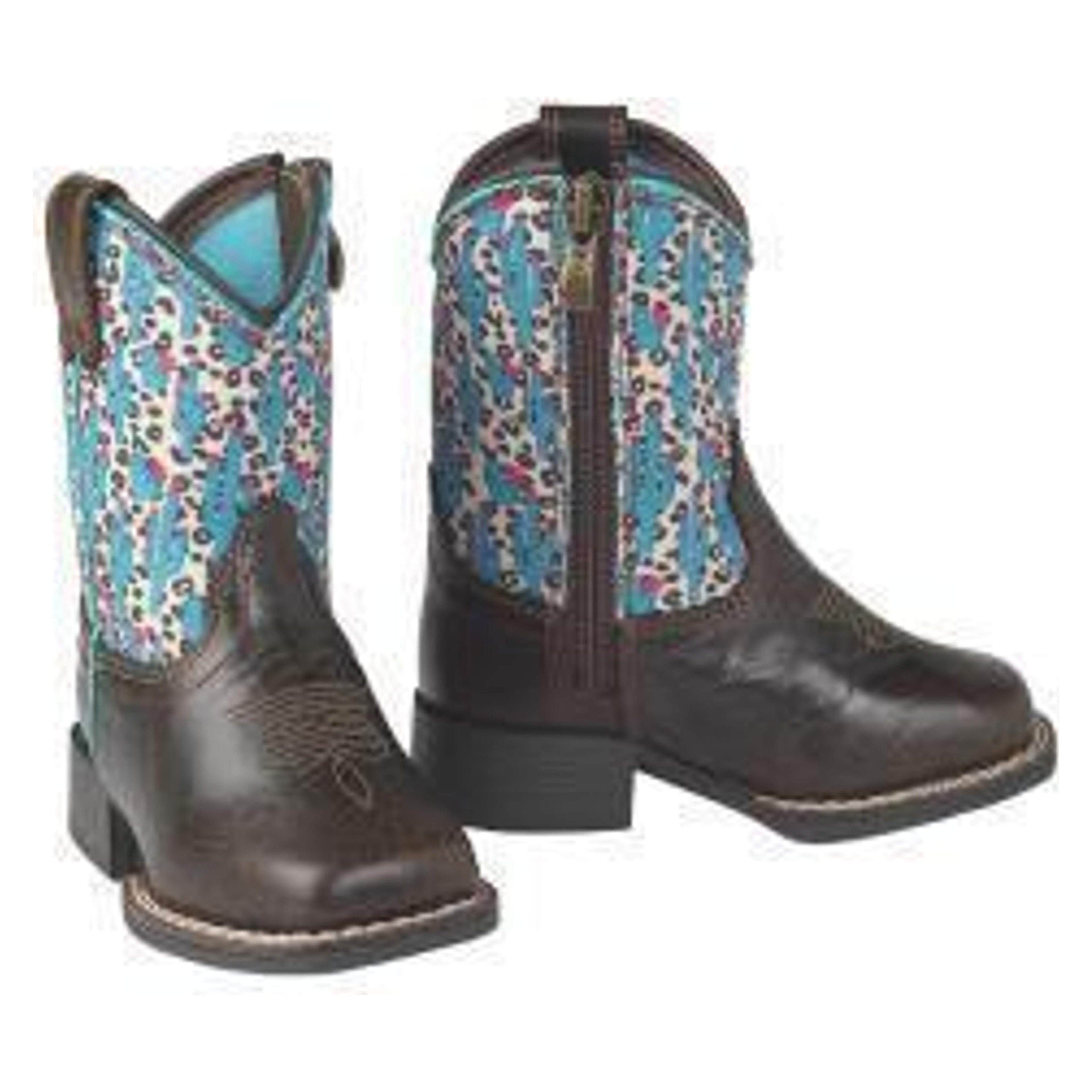 M and F Western Ariat Lil Stompers Sonora Boots Brown - Mens
