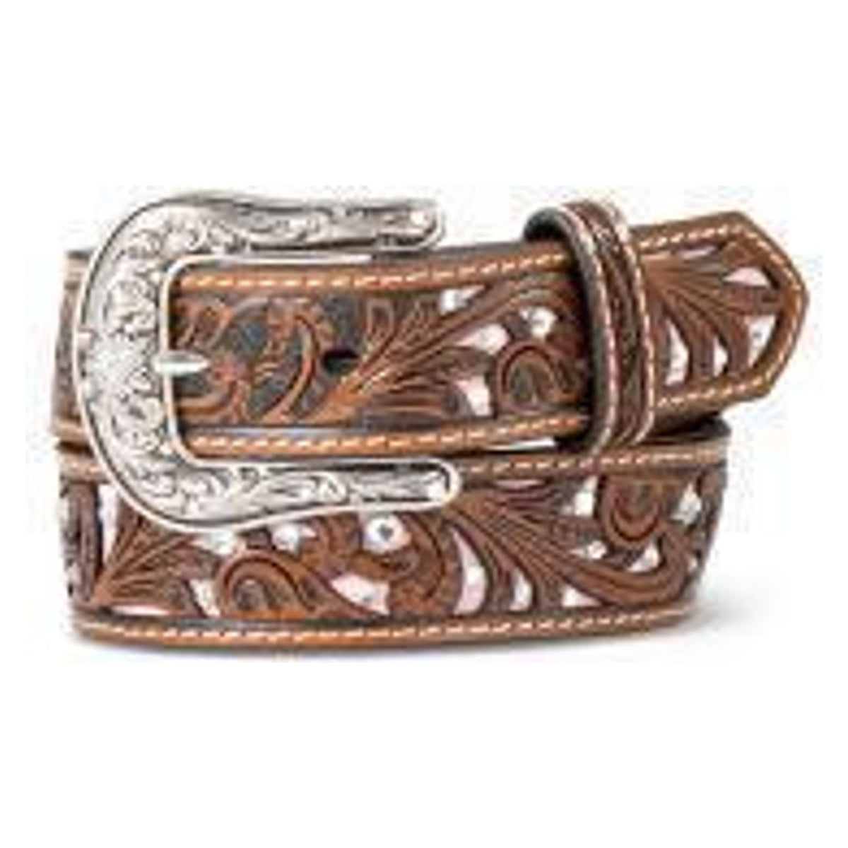M and F Western Ariat Girls Filigree Belt - Mens