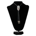 M and F Western Double S Bolo Tie Arrow Floral Turquoise Red