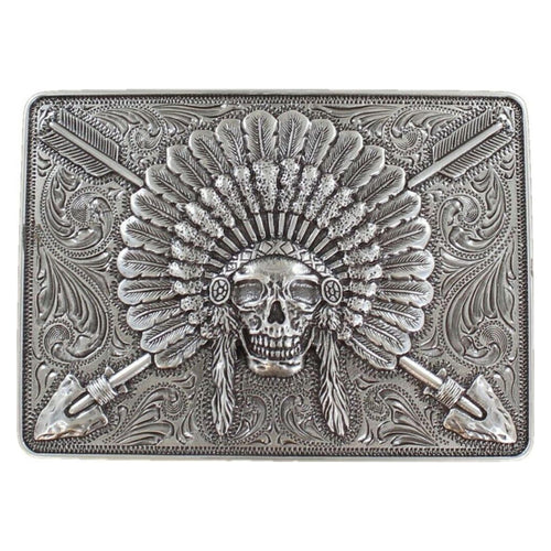 Ariat Chief Skull With Crossed Arrows Buckle-A37009