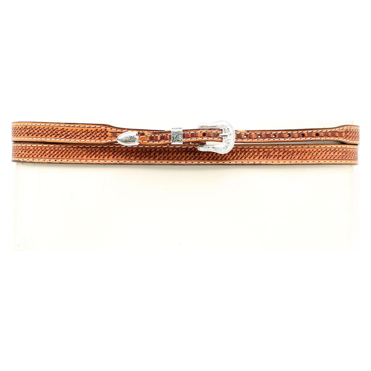 Twister Hand Tooled Hatband Natural-0234648