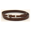Twister Feather Tooled Hatband Brown-0274402