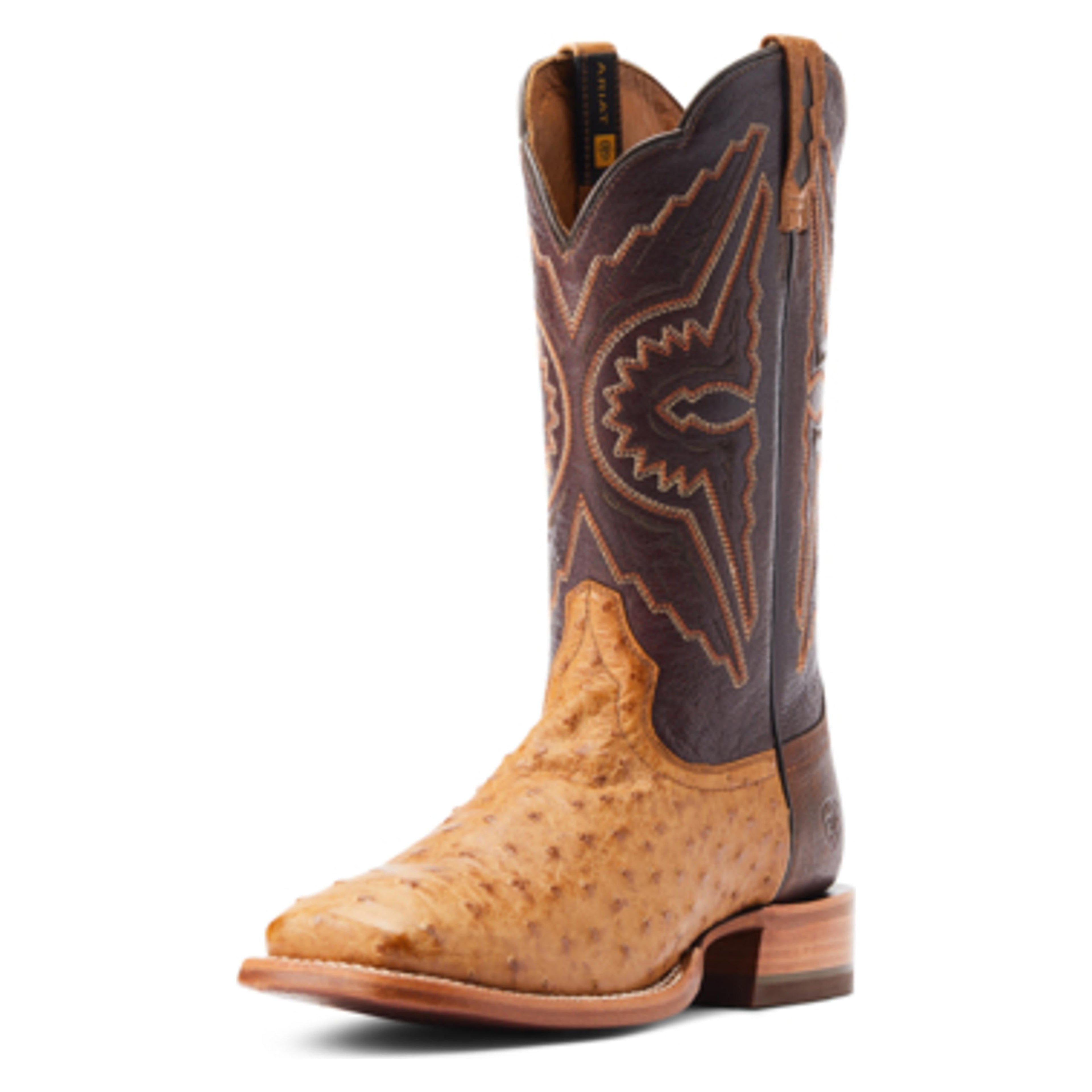 Ariat Mens Broncy Saddle Full Quill Ostrich-10044419