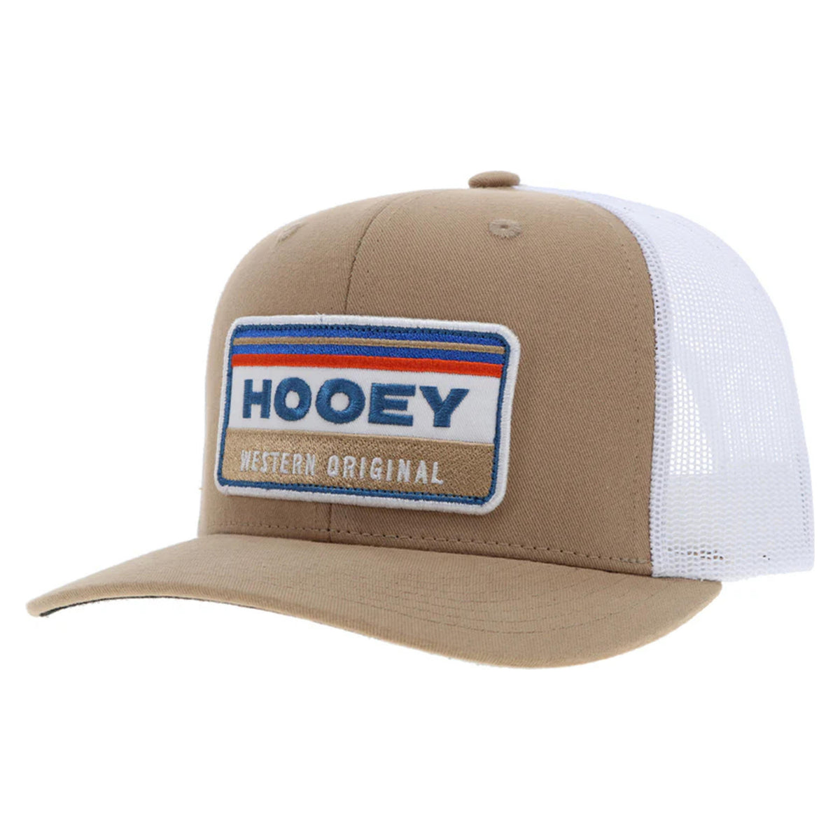 Hooey Horizon Hooey Tan / White 6-Panel Trucker with Red / White / Blu-2335TTNWH-Y