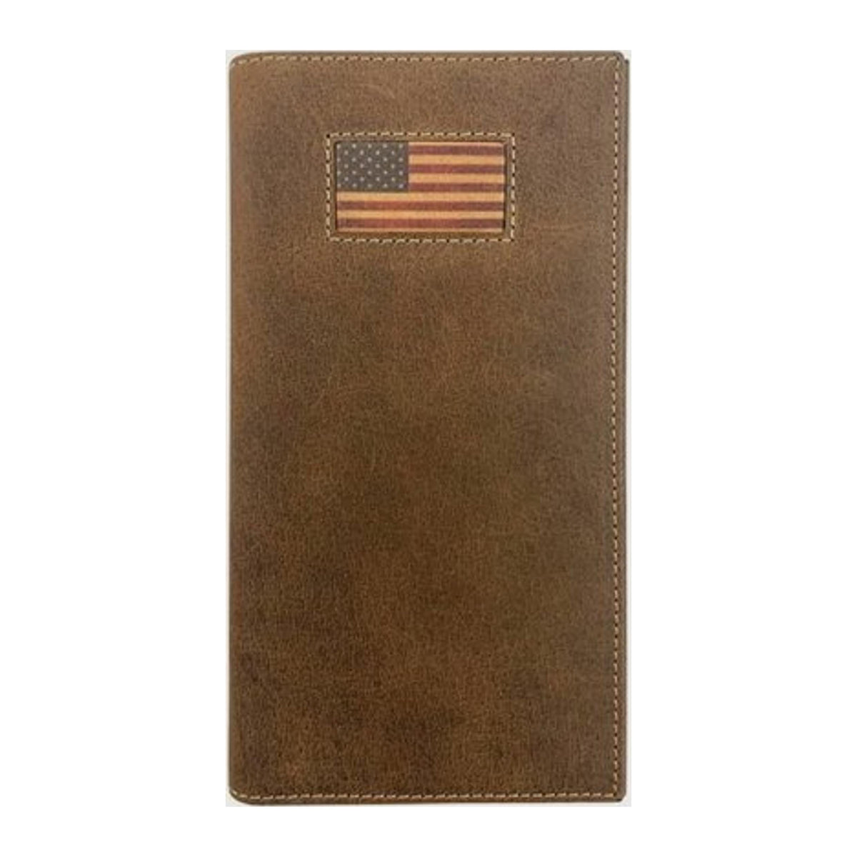 Roper Mens American Flag Patch Rodeo Wallet Tan-8180000-210