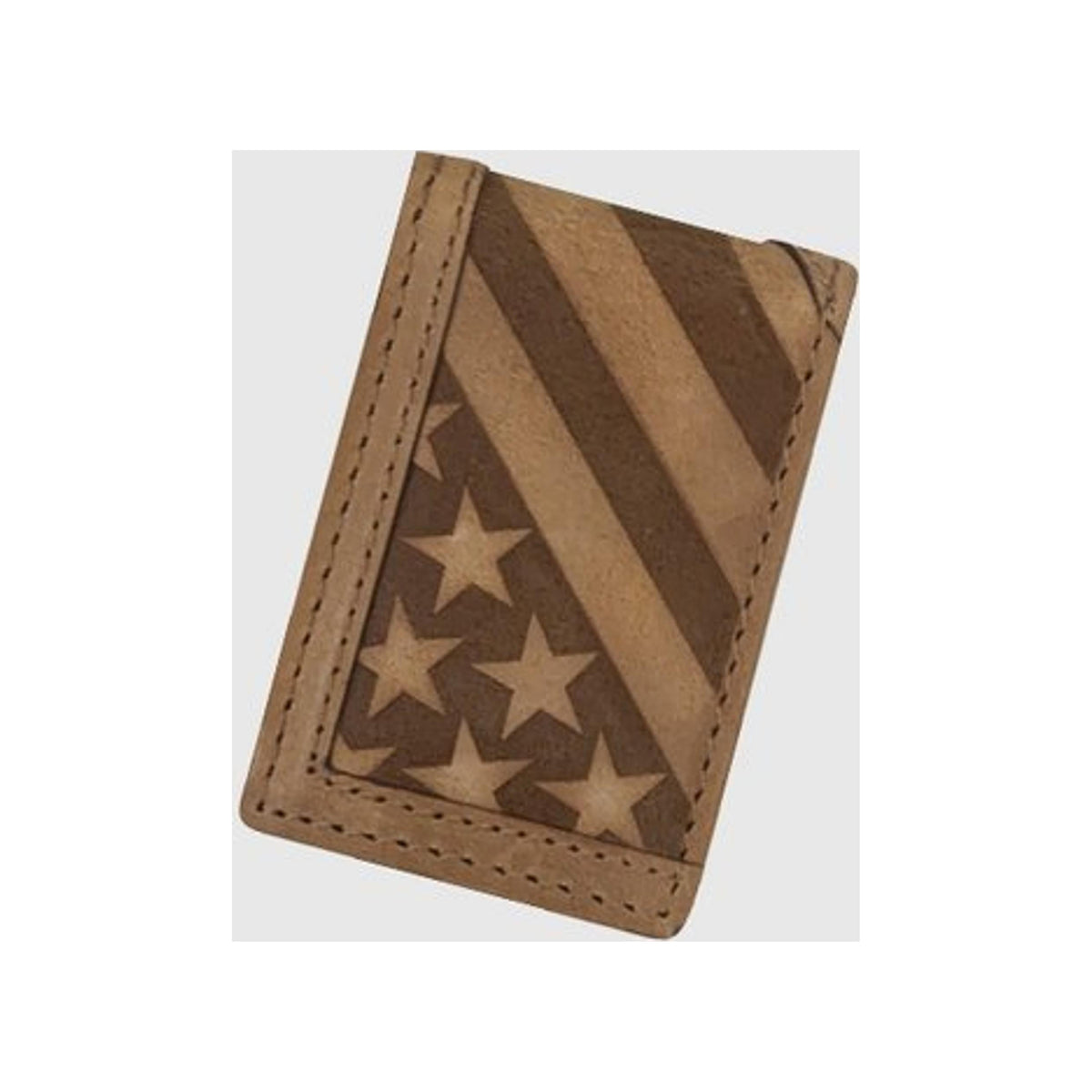 Roper Mens Tonal American Flag Magnetic Money Clip Tan-8187000-210