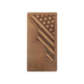 Roper Mens Tonal American Flag Rodeo Wallet Tan-8188000-210
