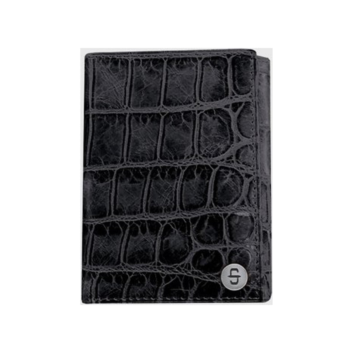 Stetson Mens Croco Embossed Leather Trifold Wallet-9801001-001