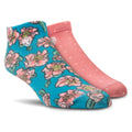 Ariat Women`s Socks 2 Pair Pink Camillas-AR3958-981
