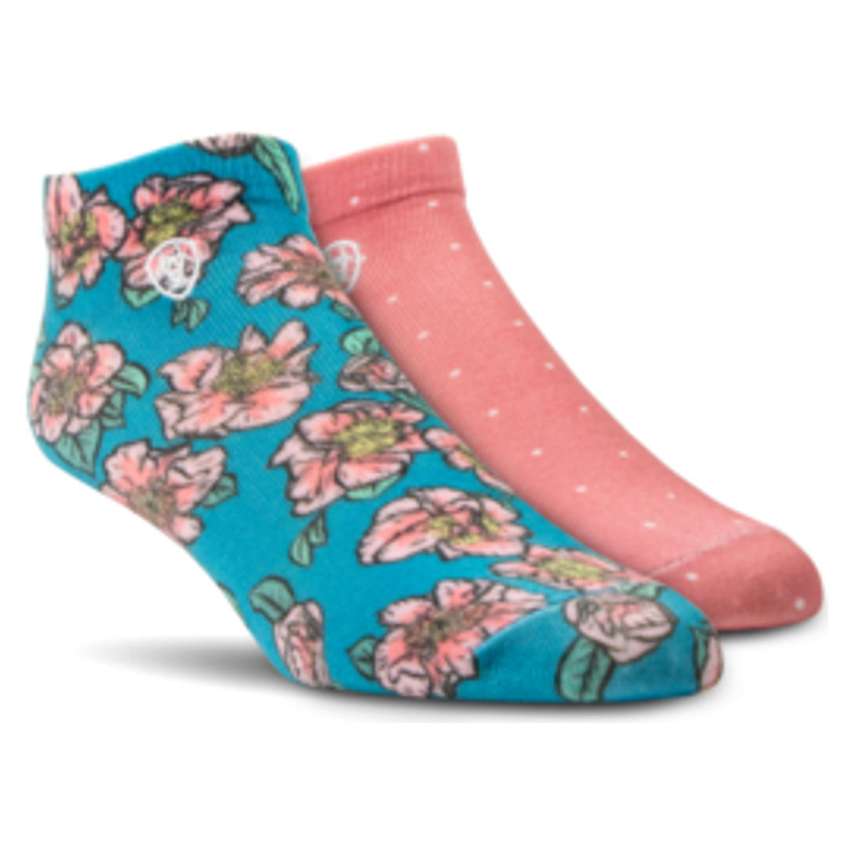 Ariat Women`s Socks 2 Pair Pink Camillas-AR3958-981