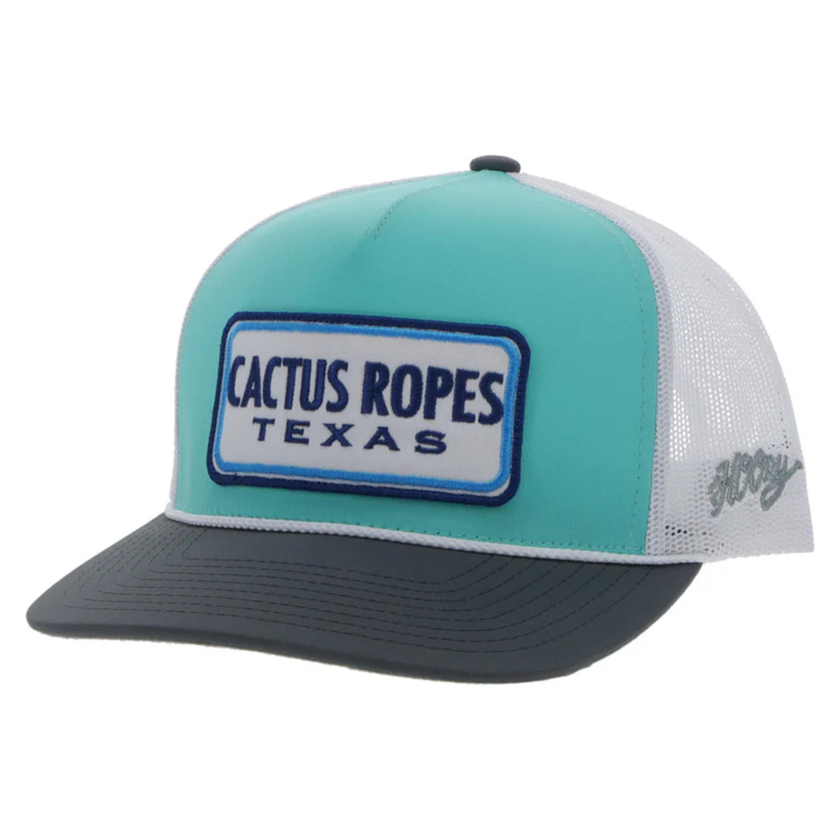 Hooey Cr89 Cactus Ropes Mint / White 5-Panel Trucker with Navy / Blue-CR089-Y