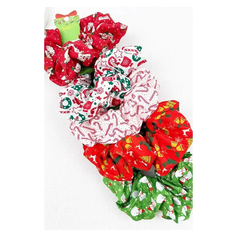 Love And Repeat Big Size Christmas Fabric Hair Scrunchies-LRSSXHR2406