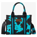 Montana West Womens Wrangler Cow Print Concealed Carry Tote/Crossbody - Turquoise - Turquo-WG133-8120STQ