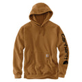 Carhartt Mens Loose Fit Midweight Logo Sleeve Graphic Hoodie Carhartt-K288-BRN