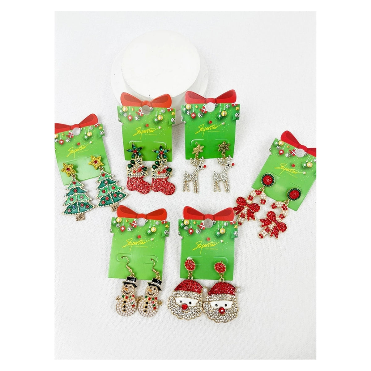 Love And Repeat Christmas Theme Dangle Earring Set-LRSSXMA2418