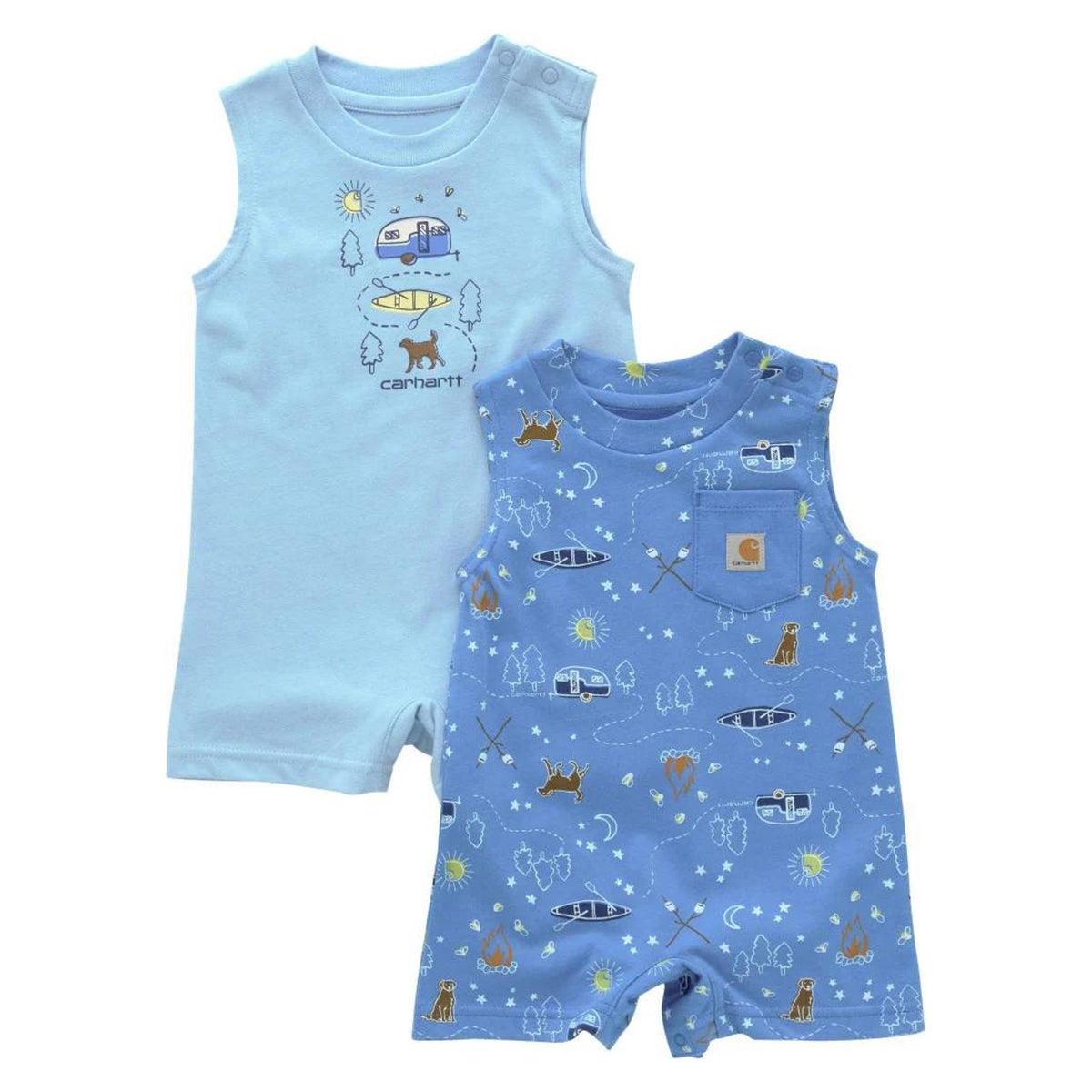 Carhartt Kids Sleeveless 2pc Camping Romper Set-CG8963-HL6-I