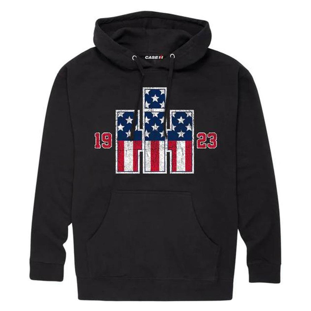 Country Casuals Vintage IH Patriotic Mens Pullover Hood - Mens