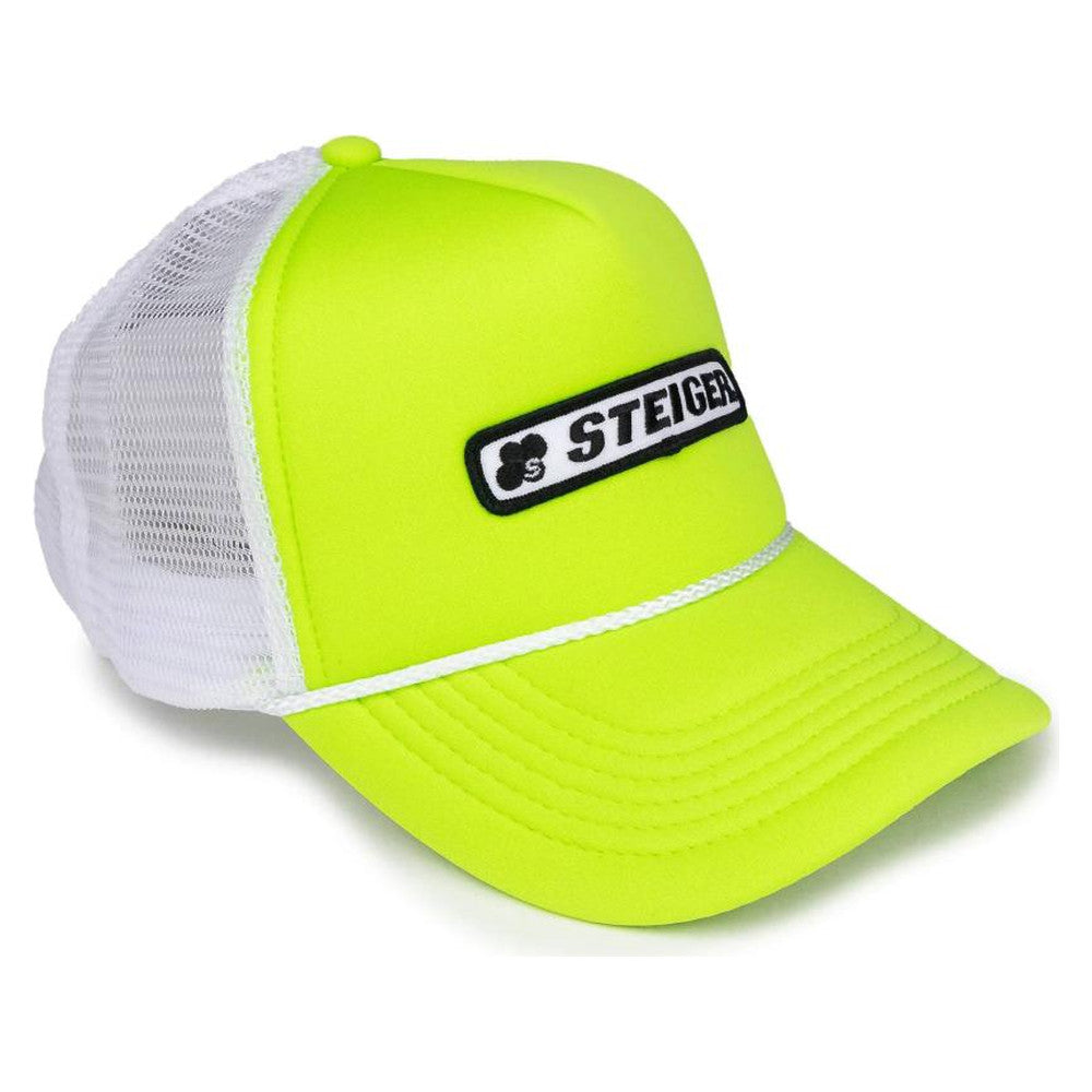 JD Productions Steiger Logo Hat, Neon Green Foam