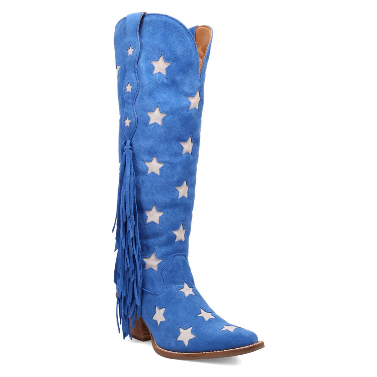 Dingo Womens Super Star Suede 17 Boot Blue Western-DI2177-BL